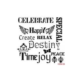 Cadence Home Decor HDM-54 Midi Stencil 25x25 cm Boyama Şablonu