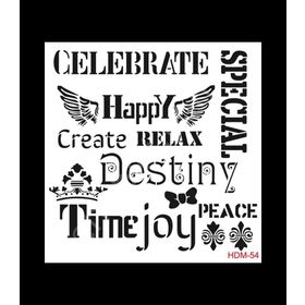 Cadence Home Decor HDM-54 Midi Stencil 25x25 cm Boyama Şablonu