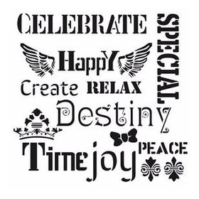 Cadence Home Decor HDM-54 Midi Stencil 25x25 cm Boyama Şablonu