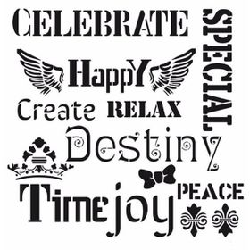 Cadence Home Decor HDM-54 Midi Stencil 25x25 cm Boyama Şablonu
