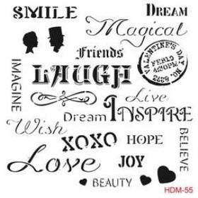 Cadence Home Decor HDM-55 Midi Stencil 25x25 cm Boyama Şablonu
