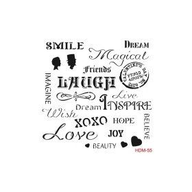 Cadence Home Decor HDM-55 Midi Stencil 25x25 cm Boyama Şablonu