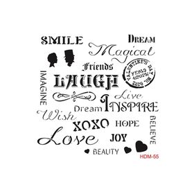 Cadence Home Decor HDM-55 Midi Stencil 25x25 cm Boyama Şablonu
