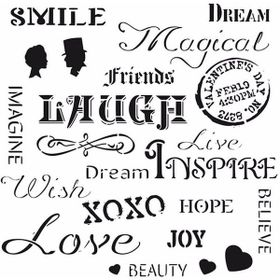 Cadence Home Decor HDM-55 Midi Stencil 25x25 cm Boyama Şablonu
