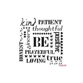 Cadence Home Decor HDM-56 Midi Stencil 25x25 cm Boyama Şablonu
