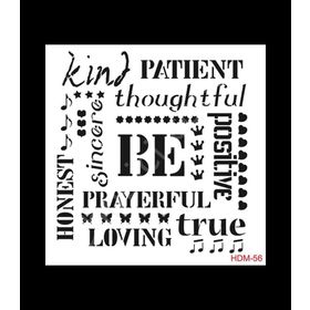 Cadence Home Decor HDM-56 Midi Stencil 25x25 cm Boyama Şablonu