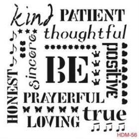 Cadence Home Decor HDM-56 Midi Stencil 25x25 cm Boyama Şablonu