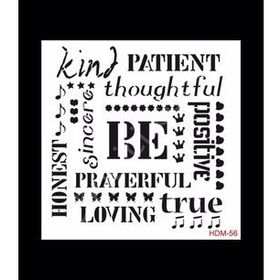 Cadence Home Decor HDM-56 Midi Stencil 25x25 cm Boyama Şablonu