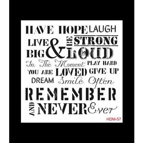 Cadence Home Decor HDM-57 Midi Stencil 25x25 cm Boyama Şablonu