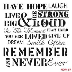 Cadence Home Decor HDM-57 Midi Stencil 25x25 cm Boyama Şablonu