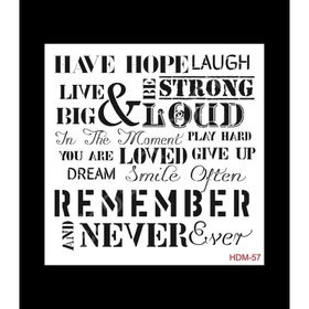 Cadence Home Decor HDM-57 Midi Stencil 25x25 cm Boyama Şablonu