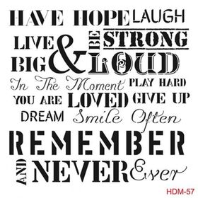 Cadence Home Decor HDM-57 Midi Stencil 25x25 cm Boyama Şablonu
