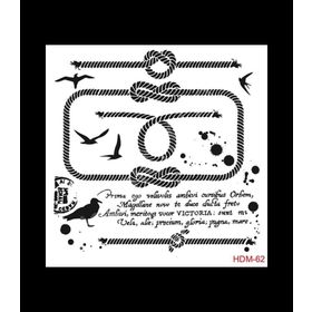 Cadence Home Decor HDM-62 Midi Stencil 25x25 cm Boyama Şablonu