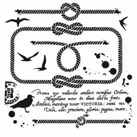 Cadence Home Decor HDM-62 Midi Stencil 25x25 cm Boyama Şablonu
