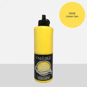 Cadence Hybrid Acrylic For Multisurfaces Tüm Yüzeyler İçin Akrilik Boya 500 ml. H-008 LİMON SARI
