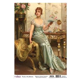 Cadence Kadın Zarafeti Koleksiyonu EW01 30x42 cm Pirinç Dekupaj Kağıdı