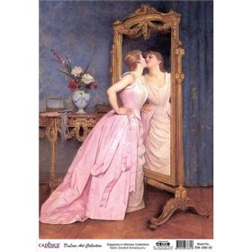 Cadence Kadın Zarafeti Koleksiyonu EW09 30x42 cm Pirinç Dekupaj Kağıdı