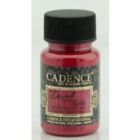 Cadence Kırmızı Dora Metalik 50ml Kumaş Boyası