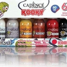 Cadence Kooky Metalik Sprey 50 ml 6'lı Kumaş Boyası
