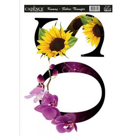 Cadence KT-59 25x35 Çiçekli Harf Serisi Kumaş Transfer