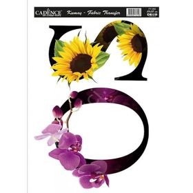 Cadence KT-59 25x35 Çiçekli Harf Serisi Kumaş Transfer