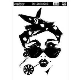 Cadence KTS-006 Siyah-Beyaz 21x30 cm Kumaş Transfer
