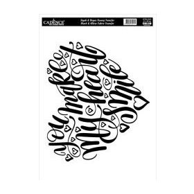 Cadence KTS-019 Siyah-Beyaz Kumaş Transfer