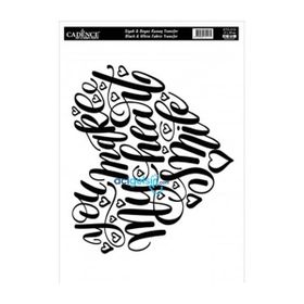Cadence KTS-019 Siyah-Beyaz Kumaş Transfer