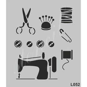 Cadence L052 21x25 cm Siyah Stencil Boyama Şablonu