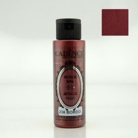 Cadence Metalik Sedefli Boya 70ml Bordo