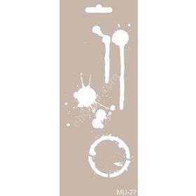 Cadence MU27 10x25 cm Mix Media Stencil Şablon