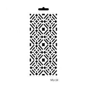 Cadence MU34 10x25 cm Mix Media Stencil Şablon