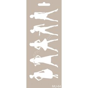 Cadence MU64 10x25 cm Mix Media Stencil Şablon