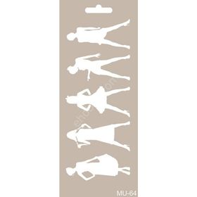 Cadence MU64 10x25 cm Mix Media Stencil Şablon
