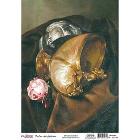 Cadence Natürmort Koleksiyonu SL002 30x42 cm Pirinç Dekupaj Kağıdı