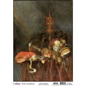 Cadence Natürmort Koleksiyonu SL009 30x42 cm Pirinç Dekupaj Kağıdı