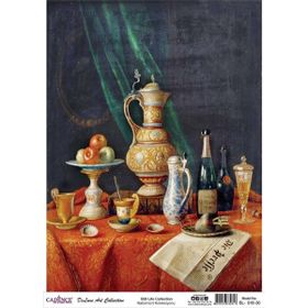 Cadence Natürmort Koleksiyonu SL019 30x42 cm Pirinç Dekupaj Kağıdı