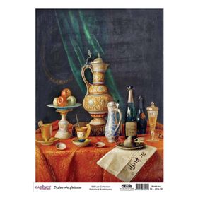 Cadence Natürmort Koleksiyonu SL019 30x42 cm Pirinç Dekupaj Kağıdı