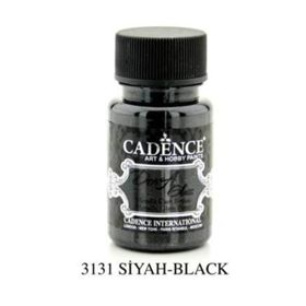 Cadence Siyah Dora Glass 50ml Metalik Boya