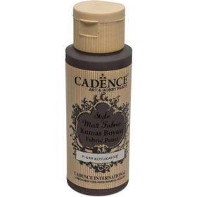 Cadence Style Matt Fabric 59 ml F649 Koyu Kahve Kumaş Boyası