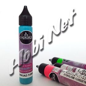 Cadence Turkuaz Renkli İnciler Boyutlu 25ml Boncuk Boya