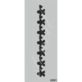 Cadence U091 10X25 cm Siyah Stencil Boyama Şablonu