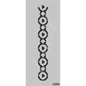 Cadence U094 10X25 cm Siyah Stencil Boyama Şablonu
