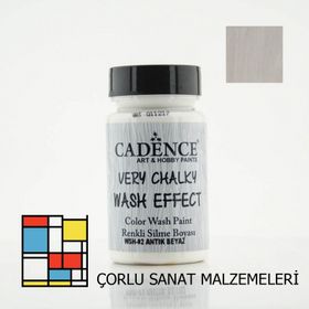 Cadence Very Chalky Wash Efekt Boya 90ml Antik Beyaz Gümüş