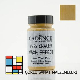 Cadence Very Chalky Wash Efekt Boya 90ml Hardal