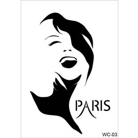 Cadence WC03 21x29 cm Kadın Silüet Stencil