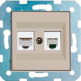 Çağatay Elektrik Ovivo Krem Ikili Data Cat 6 Internet Prizi Mekanizma
