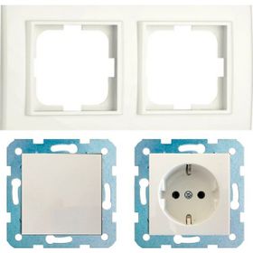 Çağatay Elektrik Ovivo Mina Beyaz Ikili Set Anahtar Topraklı Priz