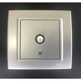 Çağatay Elektrik Ovivo Mina Gümüş (Silver) F Tipi Uydu Tv Prizi Mekanizma