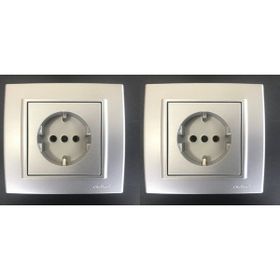 Çağatay Elektrik Ovivo Mina Gümüş Topraklı Priz Çerçeve